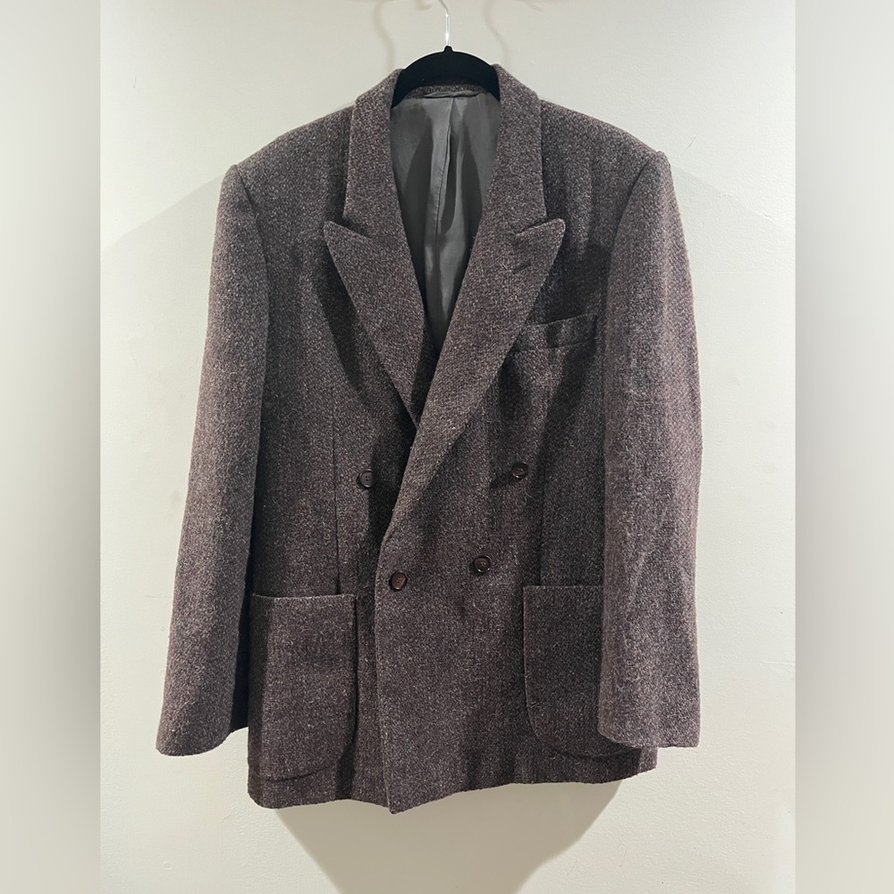 Wool Double-Breasted Soft Purple Professors Blazer